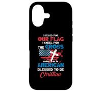 Custodia per iPhone 17 Stand For Flag Kneel For Cross Proud Be American Christian