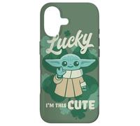 Custodia per iPhone 17 Star Wars Mandalorian Grogu Lucky I'm This Cute Green