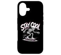 Custodia per iPhone 17 Stay Cool Man Cool Skeleton Skate Meme - Stay Chill and Ride