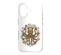Custodia per iPhone 17 Steampunk Octopus Chef Cook Mechanical Cuisine