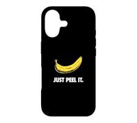 Custodia per iPhone 17 Stencil con design umoristico con motivo a banana e scritta "Just Peel It"