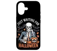 Custodia per iPhone 17 Sto solo aspettando Halloween Funny Skeleton Pumpkin Humor