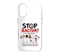 Custodia per iPhone 17 Stop Racism It's Okay to Be Asian Black Arab Normal American
