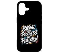 Custodia per iPhone 17 Strive for Progress, Not Perfection - Citazione motivazionale
