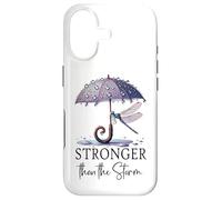 Custodia per iPhone 17 Stronger Than the Storm Psalm 93 Christian Purple Dragonfly