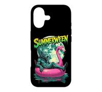 Custodia per iPhone 17 Summerween Werewolf Retro Horror Beach Halloween in estate