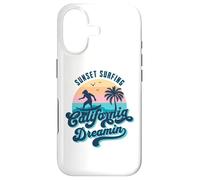 Custodia per iPhone 17 Surf al tramonto California Dreamin USA Surfer