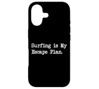 Custodia per iPhone 17 Surfing is My Escape Plan Divertente Surf Citazioni Abbigliamento