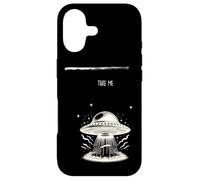 Custodia per iPhone 17 Take Me Alien Abduction Vintage UFO Fantascienza Design