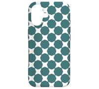 Custodia per iPhone 17 Teal White Circle With Corners Star Oceanic Nautical Pattern