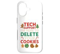 Custodia per iPhone 17 Tech Support Christmas Cookies Lover Women Men Funny