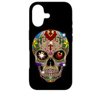 Custodia per iPhone 17 Teschio di zucchero Day Of The Dead Cool Bone Head Skulls, idea regalo
