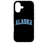 Custodia per iPhone 17 Testo retrò in stile vintage azzurro Alaska