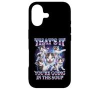 Custodia per iPhone 17 “THAT’S IT YOU’RE GOING IN THE SOUP” Gatto Divertente
