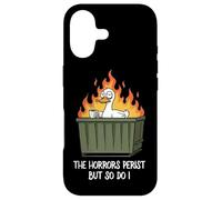 Custodia per iPhone 17 The Horrors Persist But So Do I Dumpster Funny Duck Lover