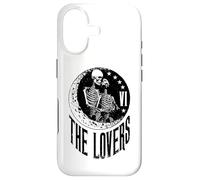 Custodia per iPhone 17 The Lovers Tarocchi Scheletro Luna Mezzaluna Vintage Gothic