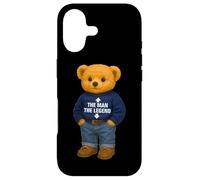 Custodia per iPhone 17 The Man The Legend Funny Teddy Bear Humor Quotes Sayings