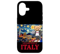 Custodia per iPhone 17 the Starry Night of Italy, Teddy Bear in Italy Landmarks