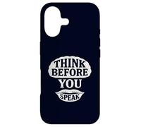 Custodia per iPhone 17 Think Before You Speak Minimalist Mindfulness Citazione