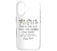 Custodia per iPhone 17 This is the Day The Lord Has Made Sign Rejoice Psalm 118:24