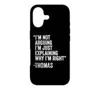 Custodia per iPhone 17 Thomas Citazione Divertente Compleanno Personalizzato Nome Idea Ingegnere