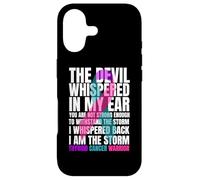 Custodia per iPhone 17 Thyroid Cancer Awarrior Warrior Teal & Purple Pink Ribbon