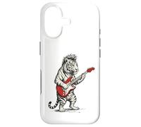 Custodia per iPhone 17 Tiger suona la chitarra Rock & Roll Tigers Rocker Music