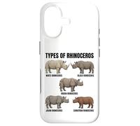 Custodia per iPhone 17 Tipi di specie di rinoceronte Tabella educativa Amante della fauna selvatica