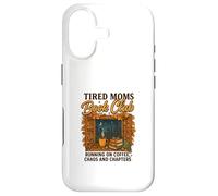 Custodia per iPhone 17 Tired Moms Book Club Coffee Chaos & Chapters Graphic