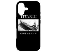 Custodia per iPhone 17 Titanic 2012 Coordinate GPS di Sinking