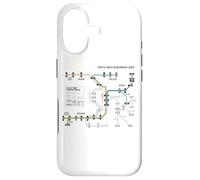 Custodia per iPhone 17 Tokyo Japan Train Suburban Line Railway - Souvenir Mappa del percorso