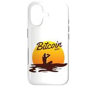 Custodia per iPhone 17 Tramonto sulla spiaggia di Bitcoin