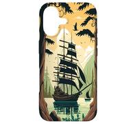 Custodia per iPhone 17 Tre sailboat masted in cove, framed by forest.