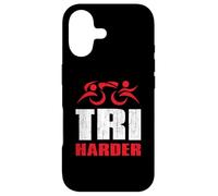 Custodia per iPhone 17 Triathleti TRI HARDER Swim Bike Run Live Ispirata al triathlon