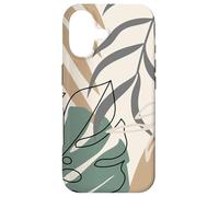 Custodia per iPhone 17 Tropical Botanical Beige Brown Exotic Minimalist Abstract