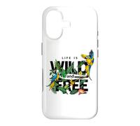 Custodia per iPhone 17 Tropical Macaw Parrots Jungle Nature Bird Design Life Quotes
