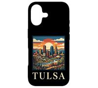 Custodia per iPhone 17 Tulsa Oklahoma Retro Vintage Skyline Fiume Art Deco punto di riferimento