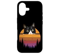 Custodia per iPhone 17 Tuxedo Cat Retro 70s Sunset Vintage Cat Lover