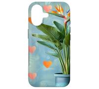 Custodia per iPhone 17 Uccello Del Paradiso Pianta In Vaso Cottagecore Cuori Grafica