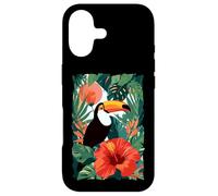 Custodia per iPhone 17 Uccello tropicale Tucano Paradiso Giungla Ibisco Selvatico