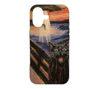 Custodia per iPhone 17 UFO Alien Fun Urlando Cat Art Parodia
