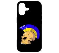 Custodia per iPhone 17 Ukraine Flag Color Mohawk Skull Supporter National Team