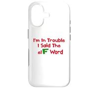 Custodia per iPhone 17 Umorismo natalizio I'm In Trouble Said The Elf Word