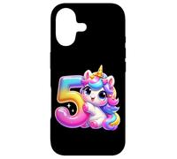 Custodia per iPhone 17 Unicorno 5° compleanno design per ragazze amanti degli unicorni