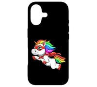 Custodia per iPhone 17 Unicorno divertente come eroe per un supereroe