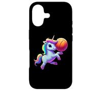 Custodia per iPhone 17 Unicorno Giocare Basket Cool Divertente Unicorni Basket