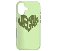 Custodia per iPhone 17 Vegan Saying Heart Shape Design/Promuove la dieta a base