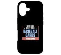 Custodia per iPhone 17 Venderà la moglie per le carte da baseball senza ritorni collezionisti di carte