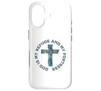 Custodia per iPhone 17 Versetto cristiano Dio è il mio rifugio e la mia fortezza Salmi 91