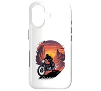 Custodia per iPhone 17 Viaggio al tramonto in moto giro nell'orizzonte